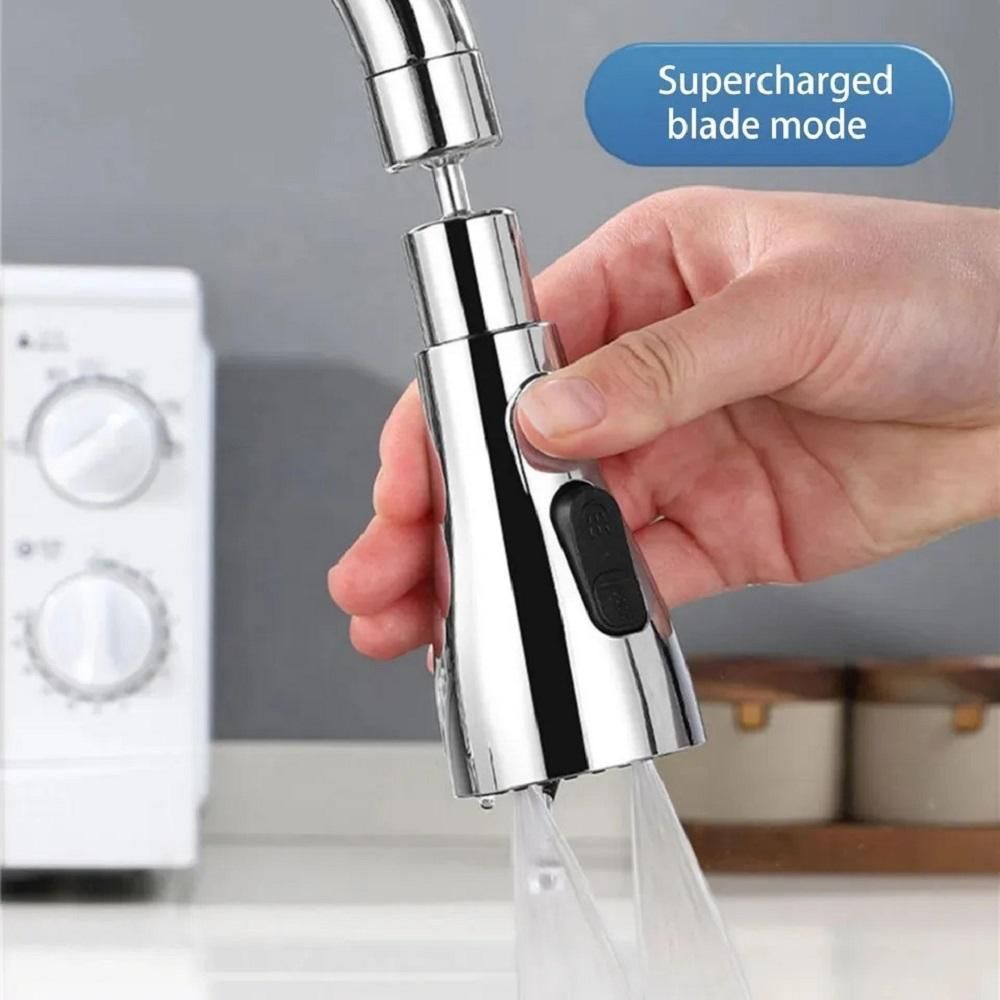 360° Swivel Kitchen Faucet Extension | Flexible Tap Attachment with 3 Function Water Saving Aerator | Sink and Basin Tap Adapter