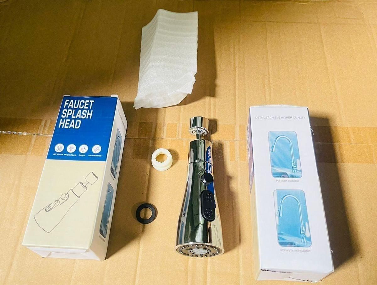 360° Swivel Kitchen Faucet Extension | Flexible Tap Attachment with 3 Function Water Saving Aerator | Sink and Basin Tap Adapter