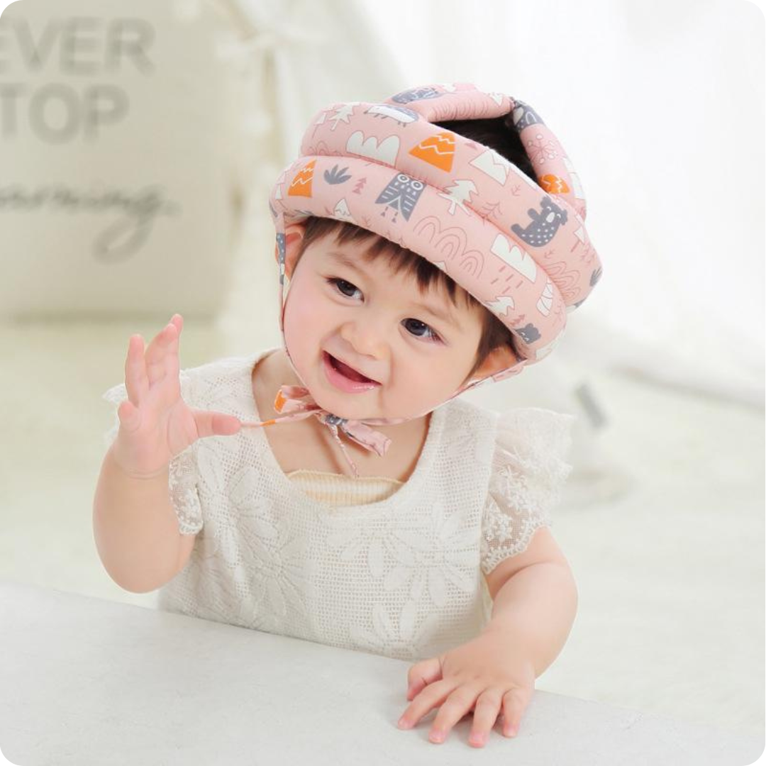 Baby Head Safety Helmet for Crawling Walking Baby Head Protector - Head Protection for Safety 6 Months - 2 Years Soft Cushion Safety Headguard, Toddler Helmets Multi Printed