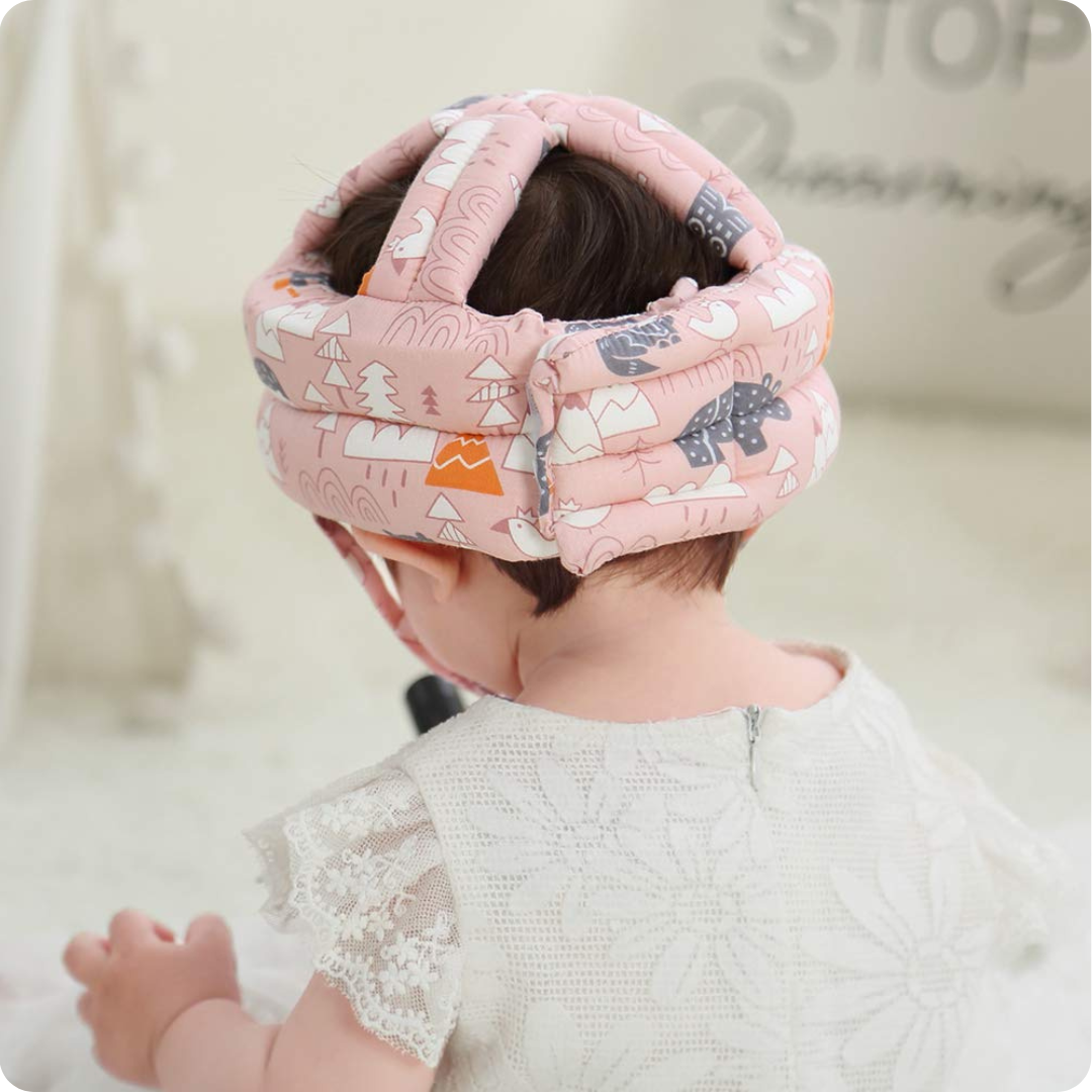 Baby Head Safety Helmet for Crawling Walking Baby Head Protector - Head Protection for Safety 6 Months - 2 Years Soft Cushion Safety Headguard, Toddler Helmets Multi Printed