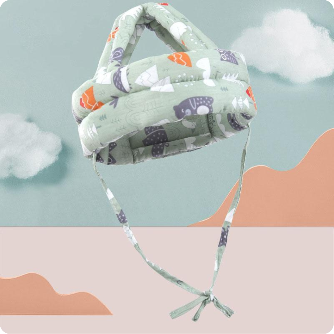 Baby Head Safety Helmet for Crawling Walking Baby Head Protector - Head Protection for Safety 6 Months - 2 Years Soft Cushion Safety Headguard, Toddler Helmets Multi Printed