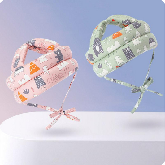 Baby Head Safety Helmet for Crawling Walking Baby Head Protector - Head Protection for Safety 6 Months - 2 Years Soft Cushion Safety Headguard, Toddler Helmets Multi Printed
