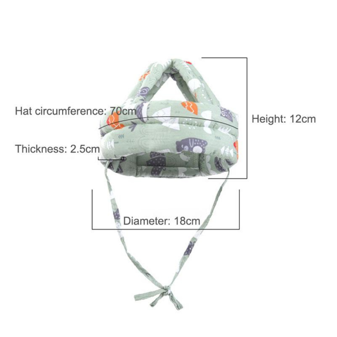 Baby Head Safety Helmet for Crawling Walking Baby Head Protector - Head Protection for Safety 6 Months - 2 Years Soft Cushion Safety Headguard, Toddler Helmets Multi Printed