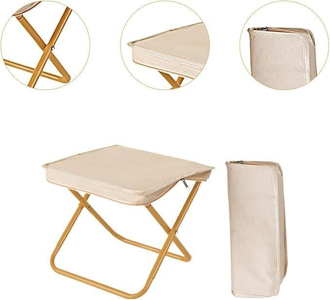 Zippered Foldable Stool for Instant Portable Seating | Compact Folding Stool | Lightweight and Ready Anywhere | Quick Open | Built-In Carry Feature