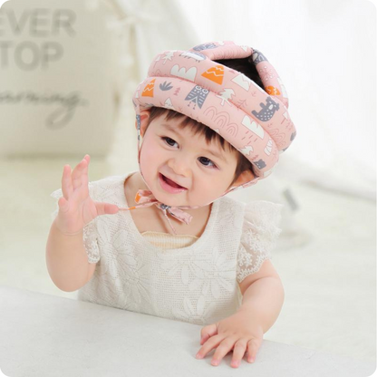 Baby Head Safety Helmet for Crawling Walking Baby Head Protector - Head Protection for Safety 6 Months - 2 Years Soft Cushion Safety Headguard, Toddler Helmets Multi Printed