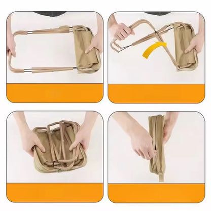 Zippered Foldable Stool for Instant Portable Seating | Compact Folding Stool | Lightweight and Ready Anywhere | Quick Open | Built-In Carry Feature